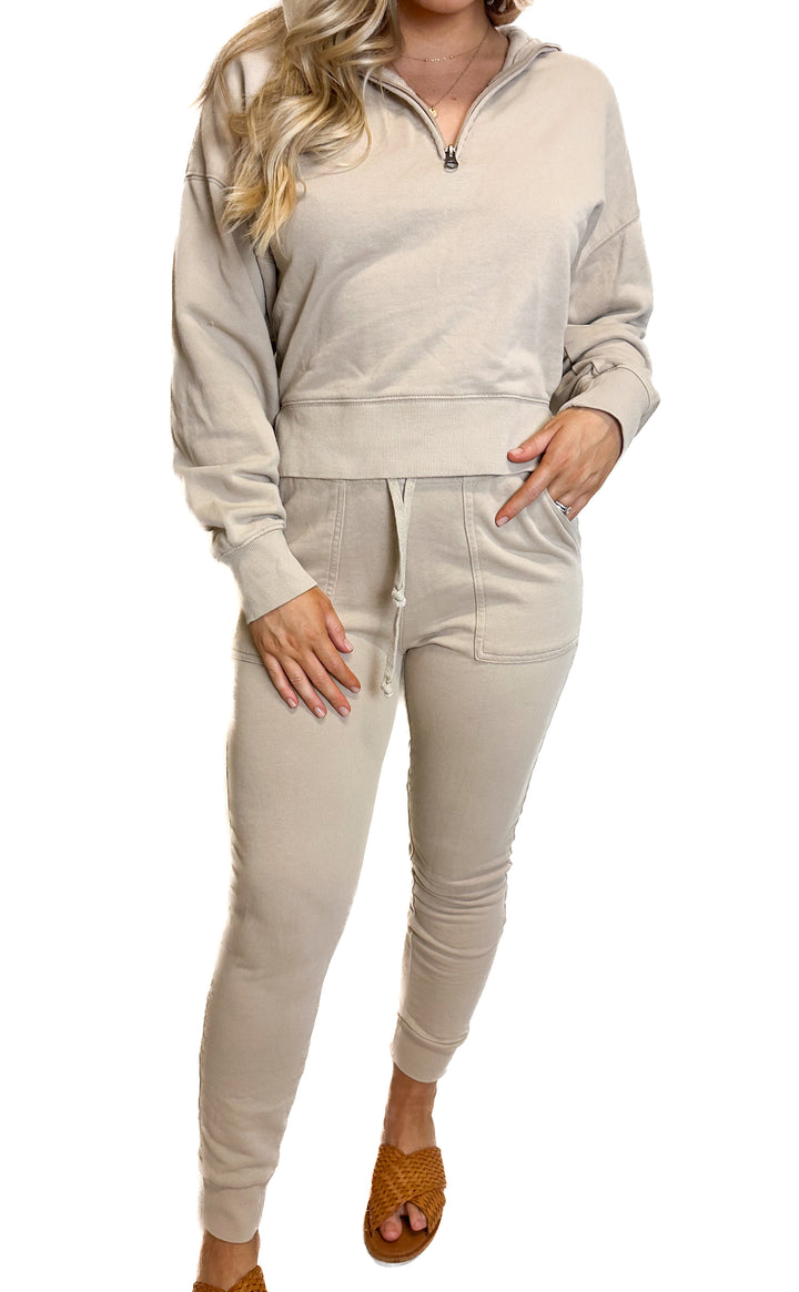 Able Tan Sweatsuit Set (XS)