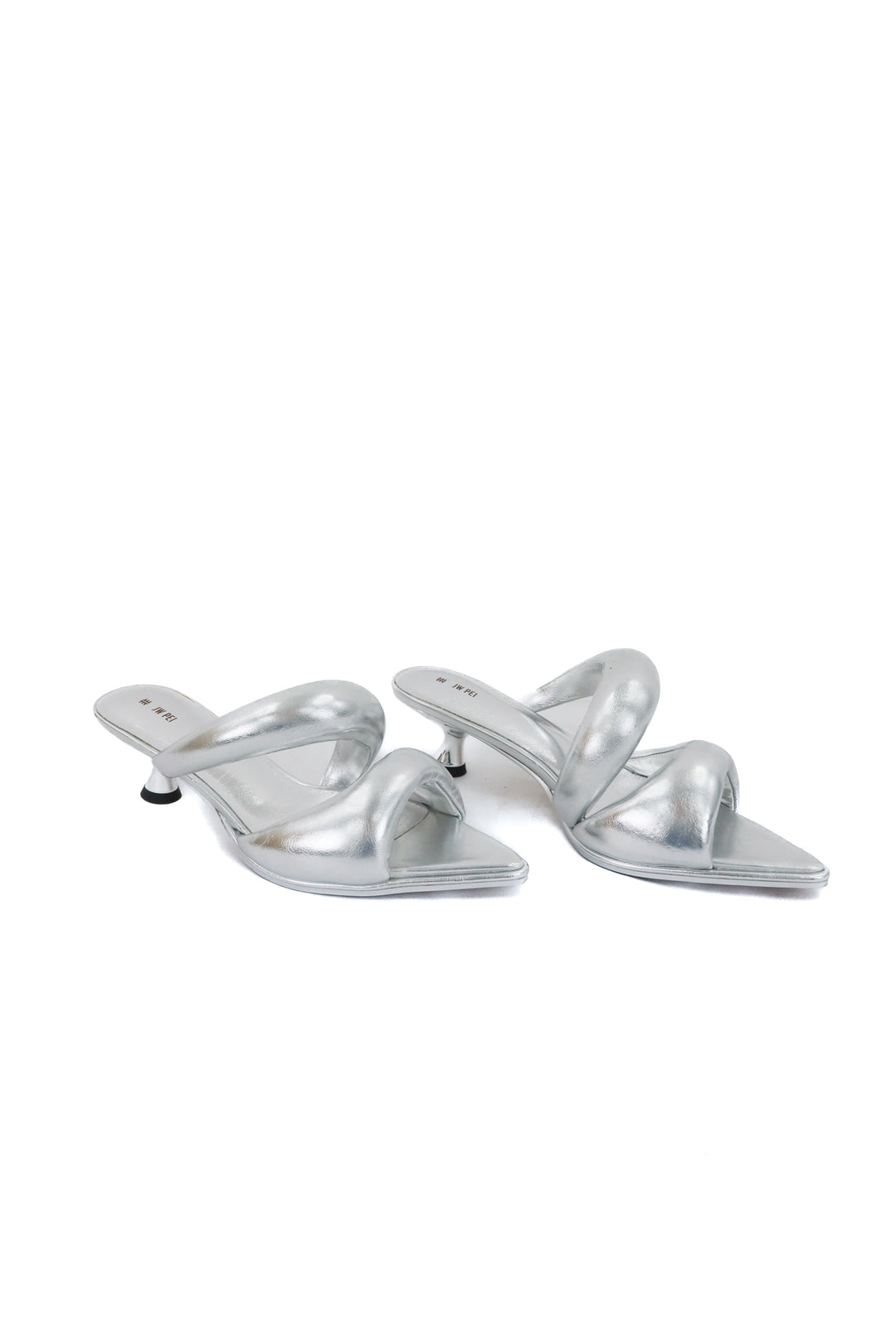 jw pei silver kitten heel (40; retail $119)