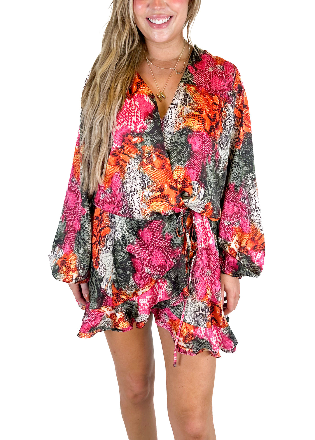 Buddy Love Snake Print Romper NWT (L)