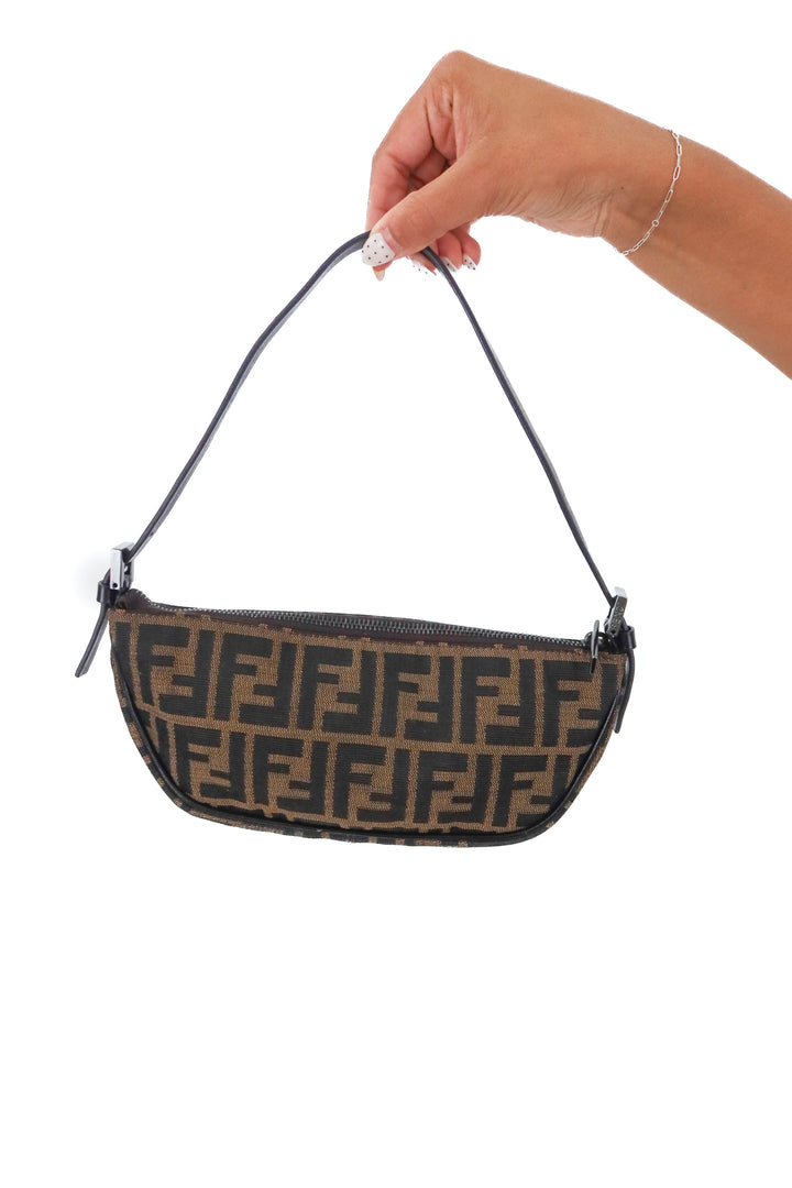 Fendi Zucca Halfmoon Mini Top Handle