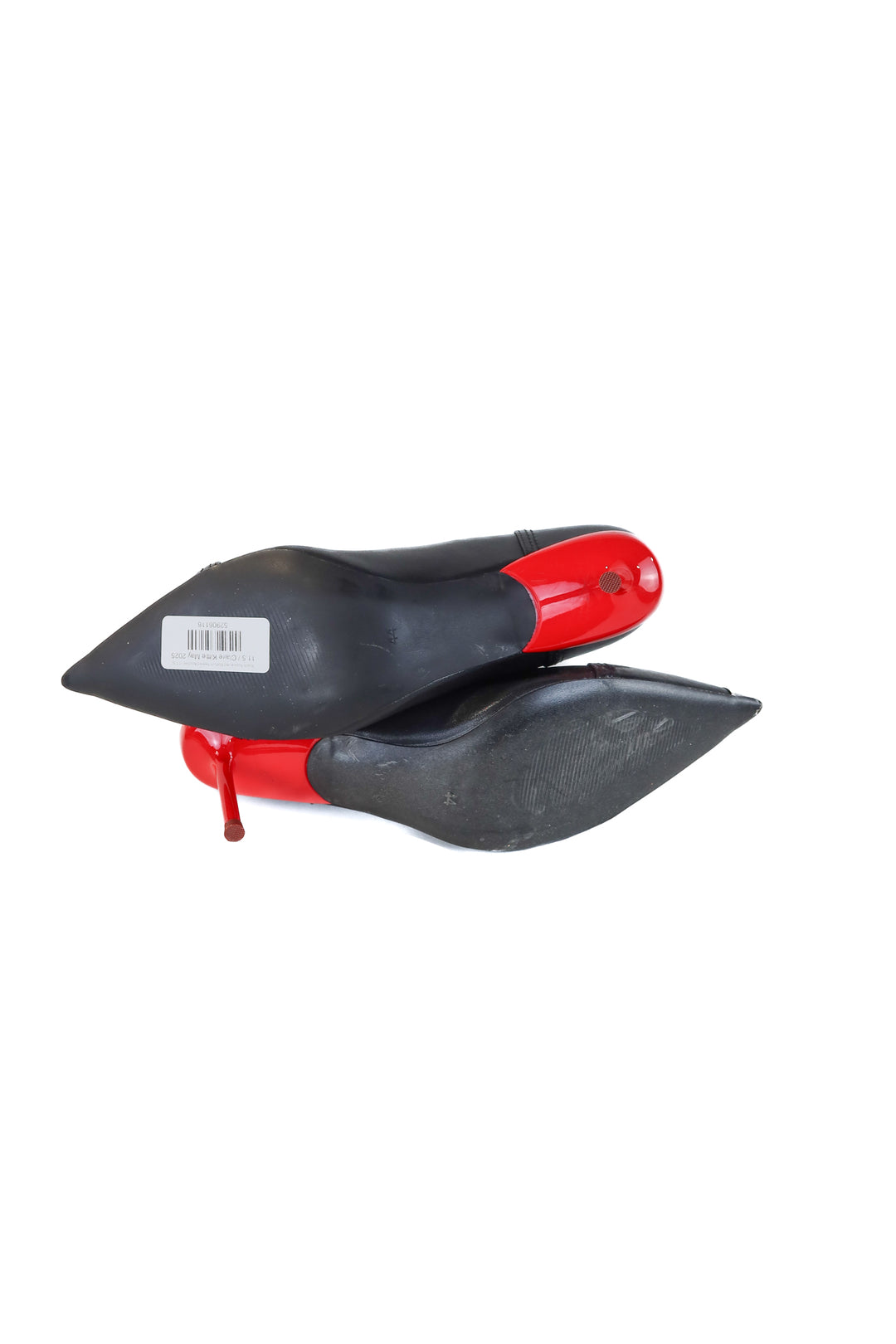 black buckle red bottom heeled booties (11.5)