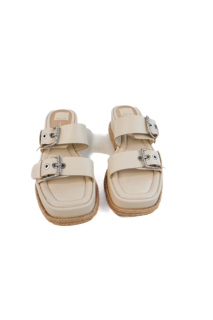 Dolce vita cream platform buckle sandals (9; retail $140)