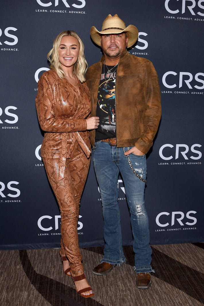 AUCTION michael costello x revolve brown snakeskin jacket & pants set (s)
