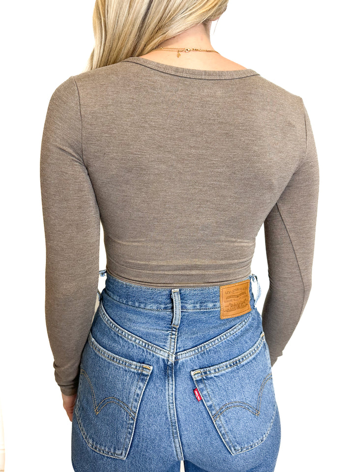 Abercrombie Henley-Style Bodysuit (XXS)
