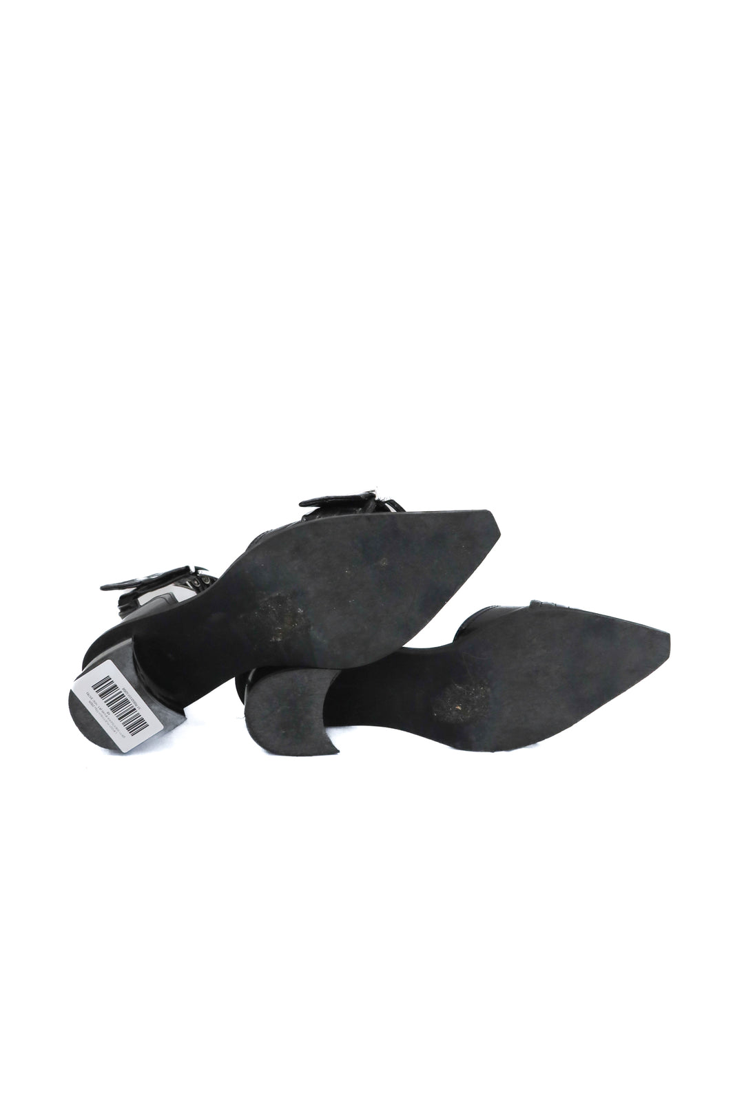 ganni black buckle shoes (41; retail $678)