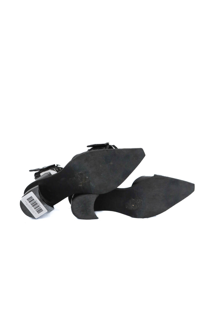 ganni black buckle shoes (41; retail $678)