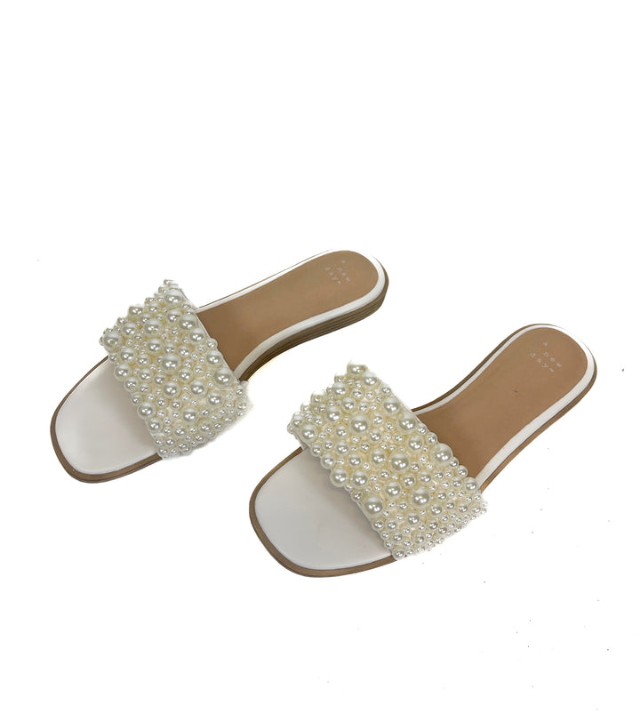 A New Day Pearl Slide Sandals with Memory Foam Insole (9.5)