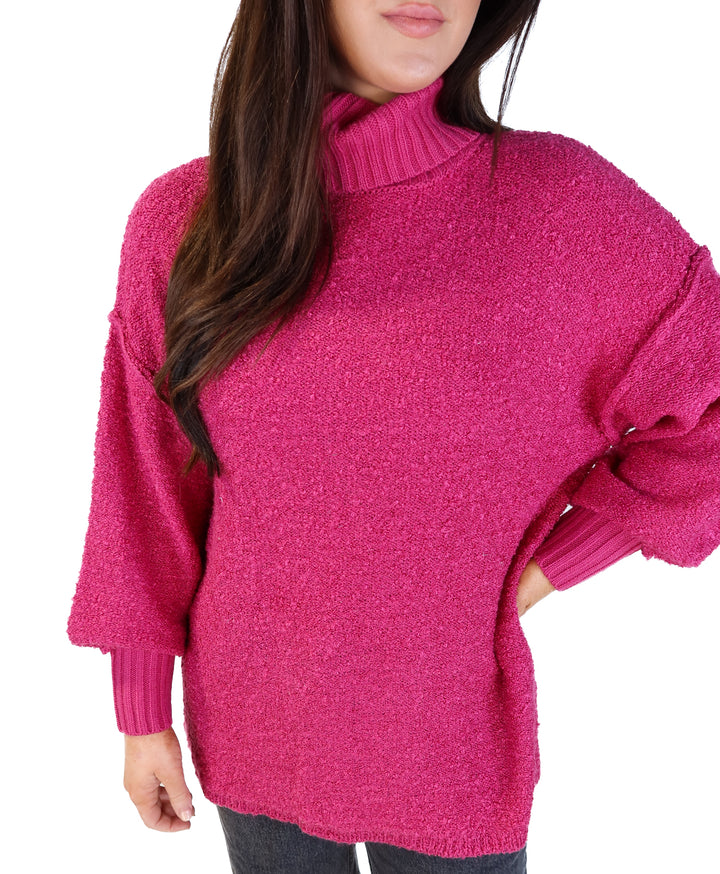 Pink lily magenta turtleneck sweater (s; retail $64)