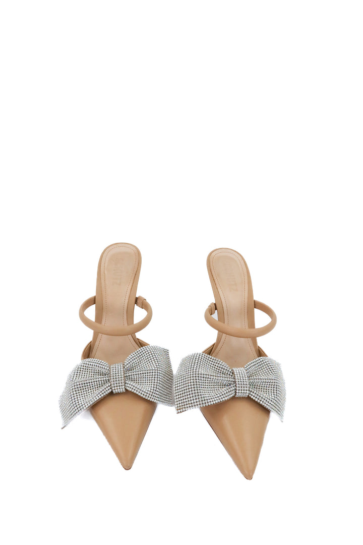 schutz rhinestone nude heel (9; retail $110)