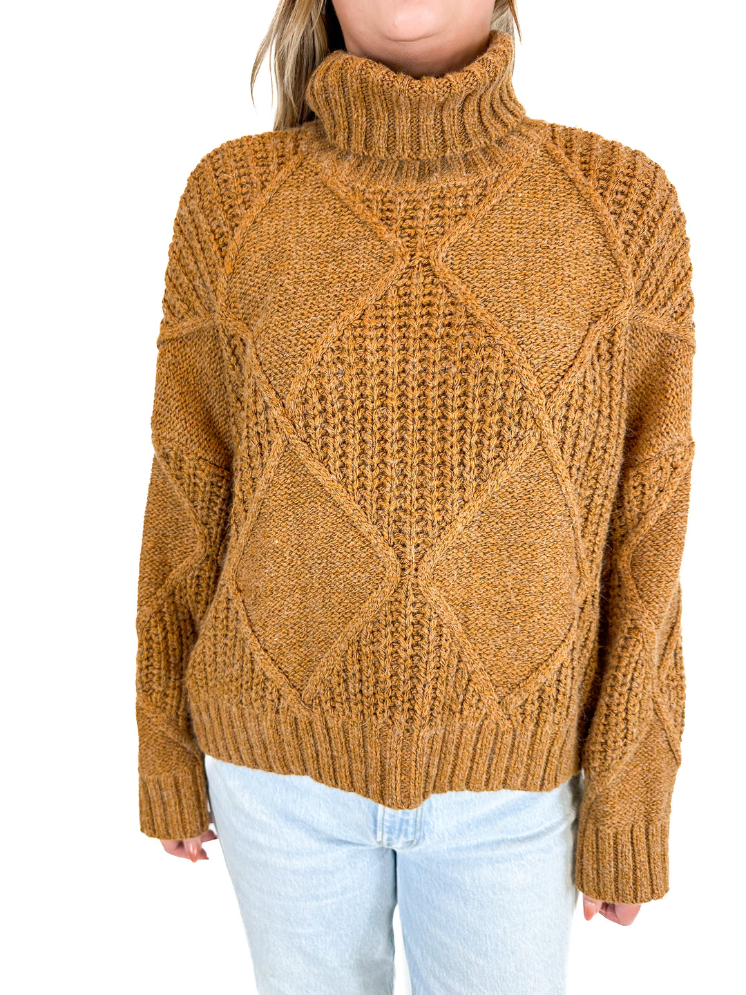 Fable Mustard Turtleneck Sweater (M)