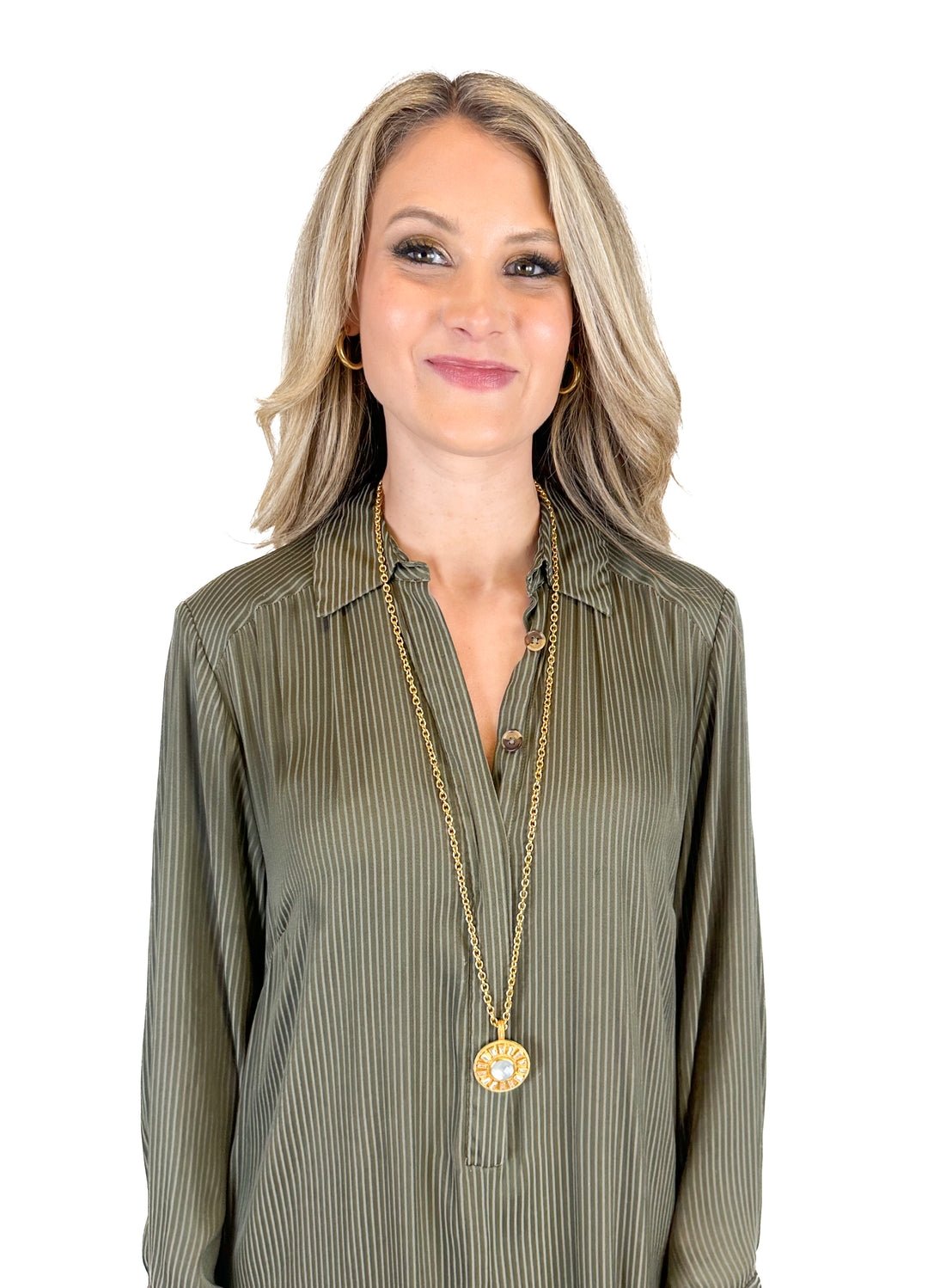 Julie Vos Gold and Crystal Chain Necklace (retail $135)