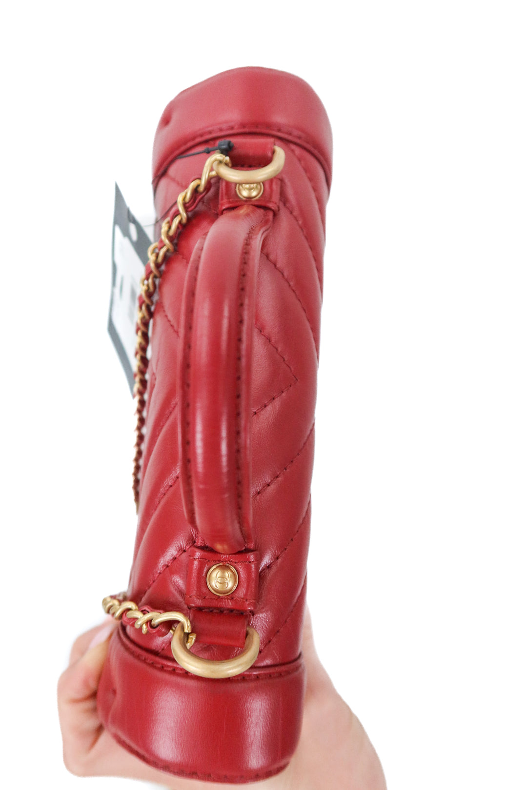 Chanel Chevron Red Two-Way Single Flap (est. retail $8,900)