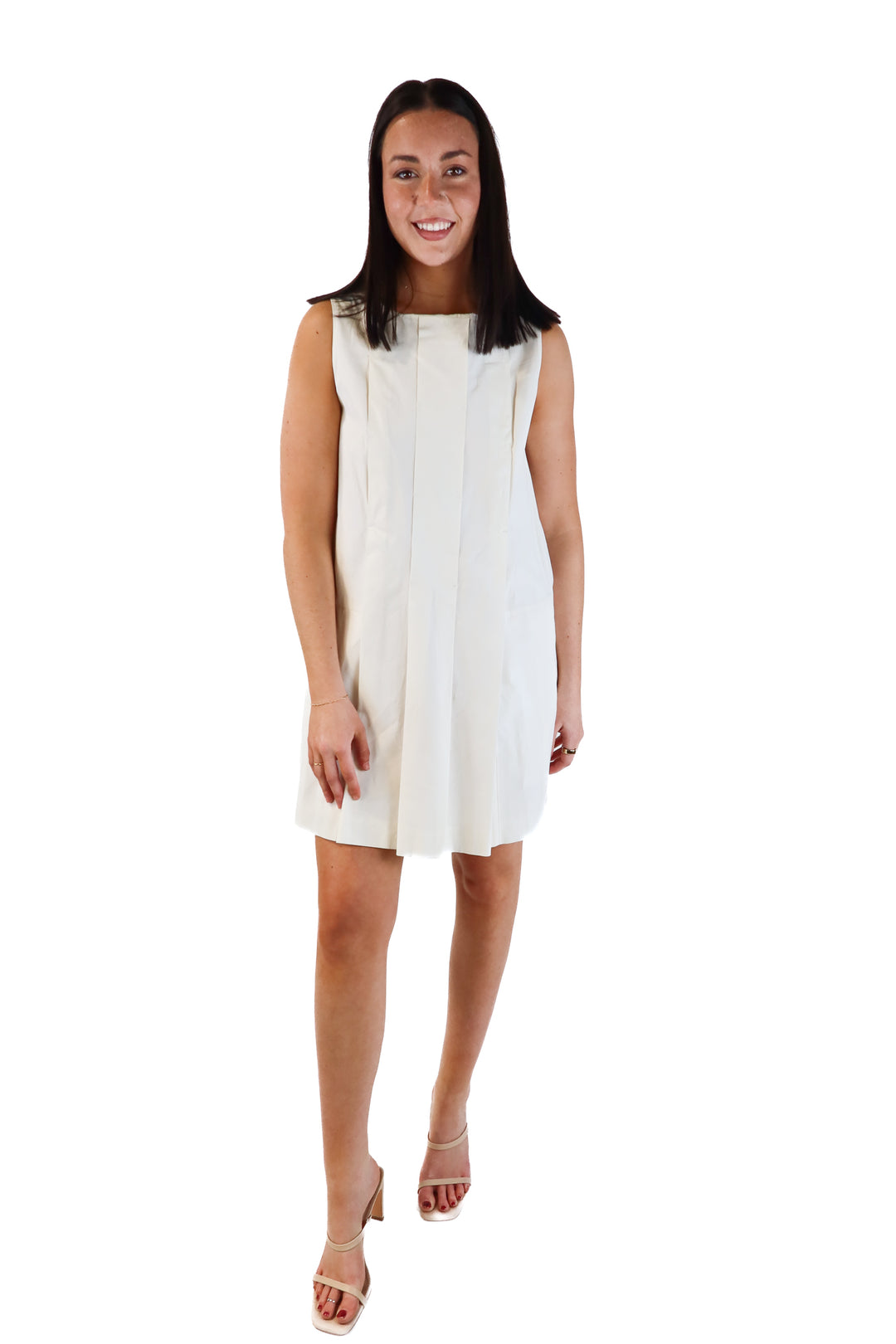 Marc Jacobs Cream Pleated Mini Dress NWOT (M; retail $795)