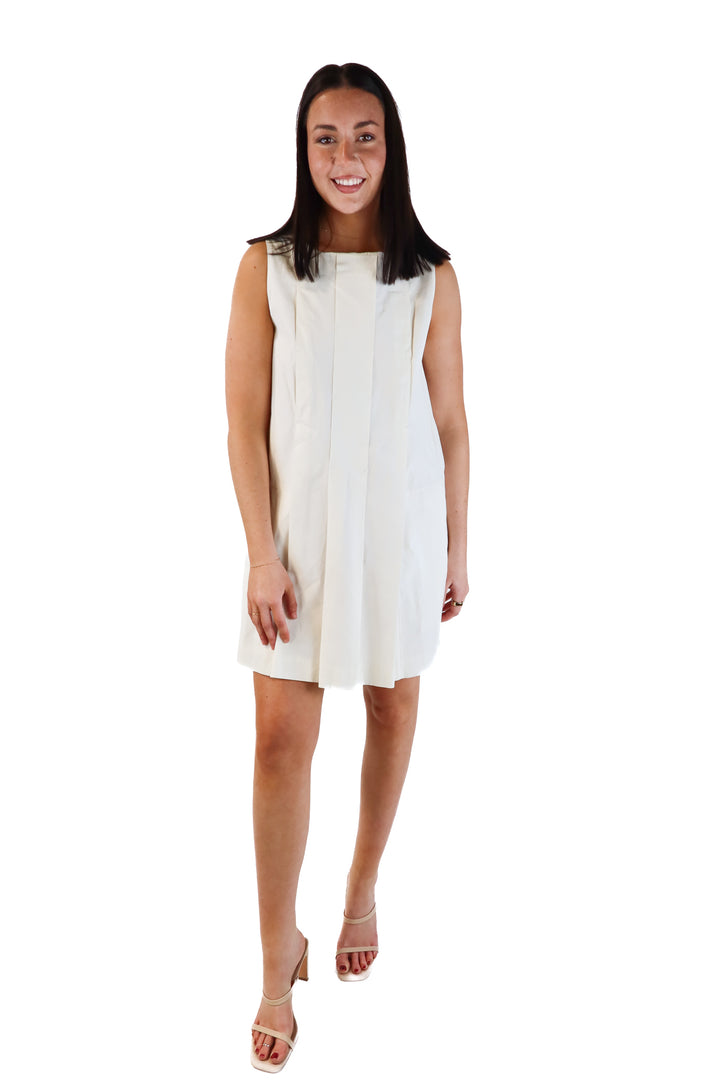 Marc Jacobs Cream Pleated Mini Dress NWOT (M; retail $795)