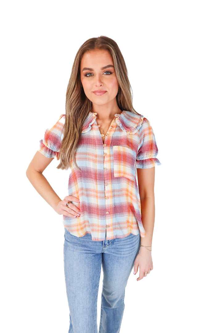 Pilcro Plaid Blouse (XS; retail $118)