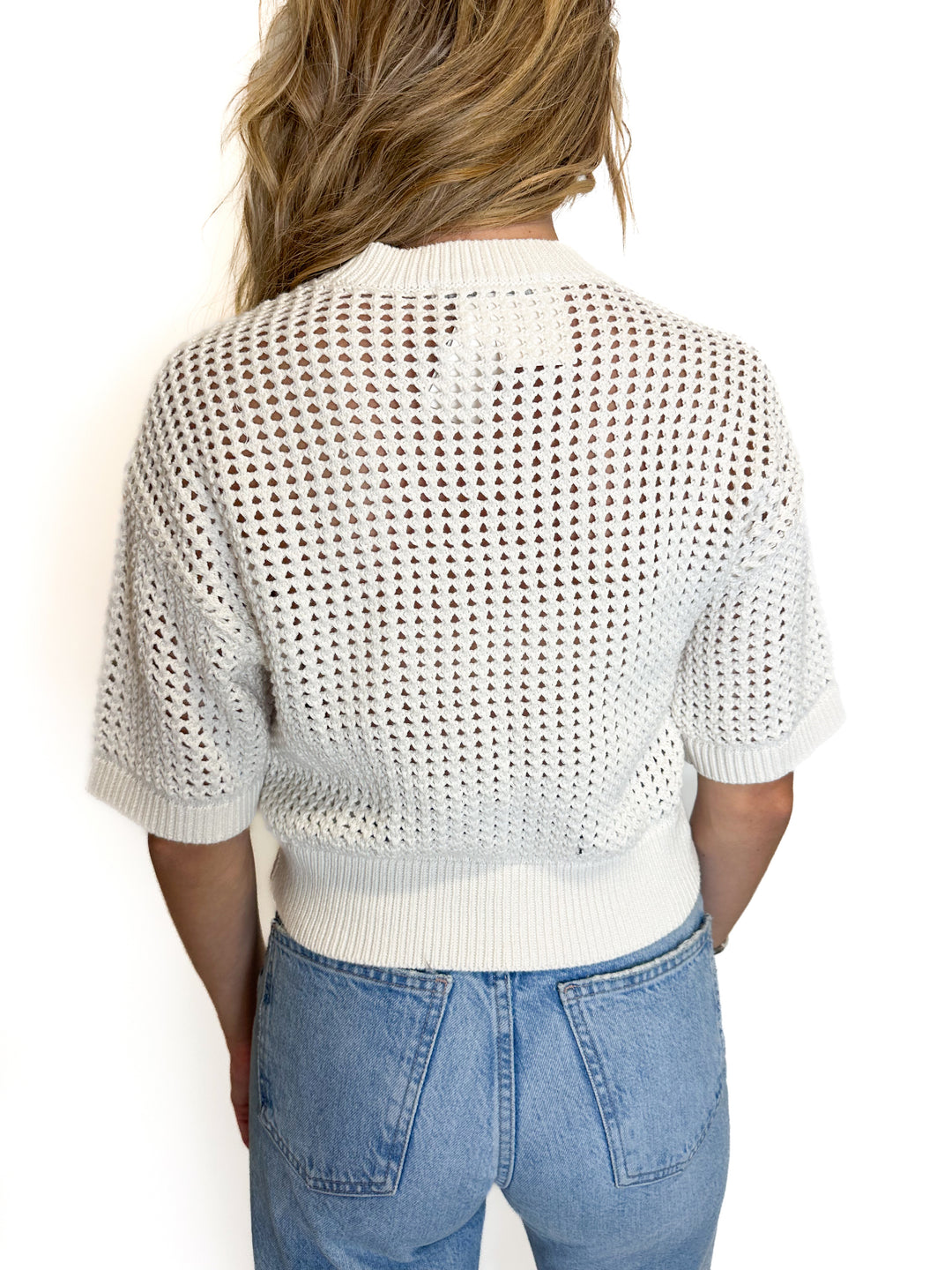 Abercrombie Cropped Crochet Top (XS)