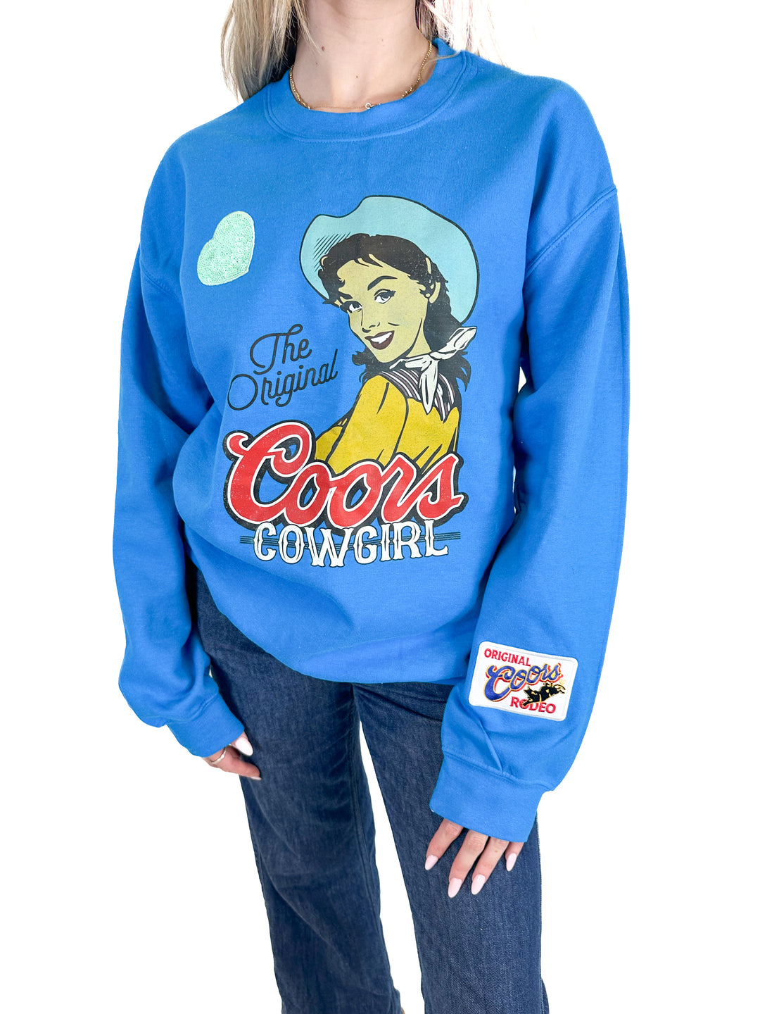 Berit and Reese Original Coors Cowgirl Sweatshirt (M)