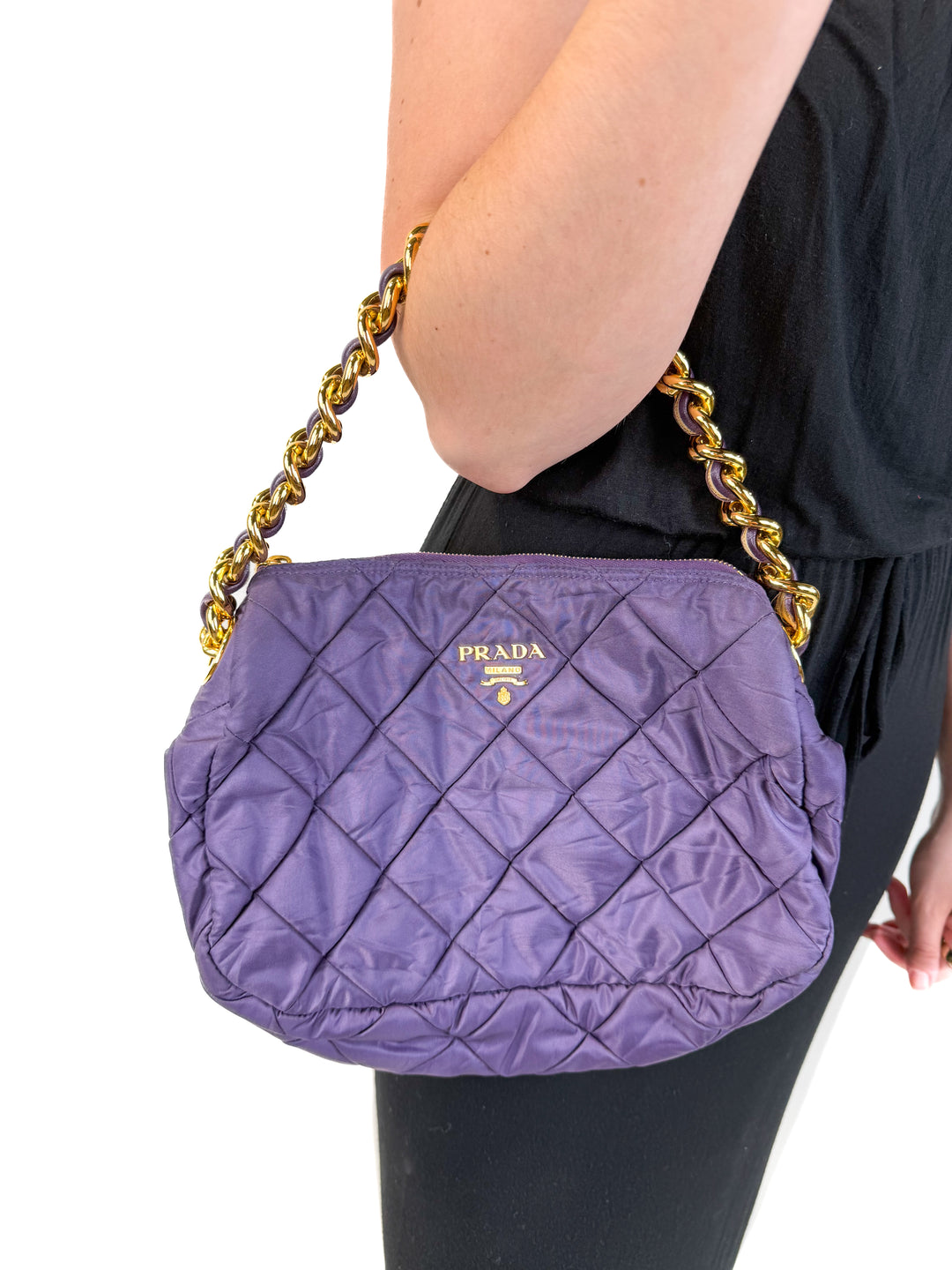 Prada Tessuto Nylon Re-Issue in Deep Purple (est. retail $1,490)