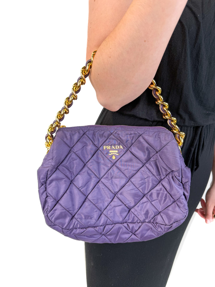 Prada Tessuto Nylon Re-Issue in Deep Purple (est. retail $1,490)