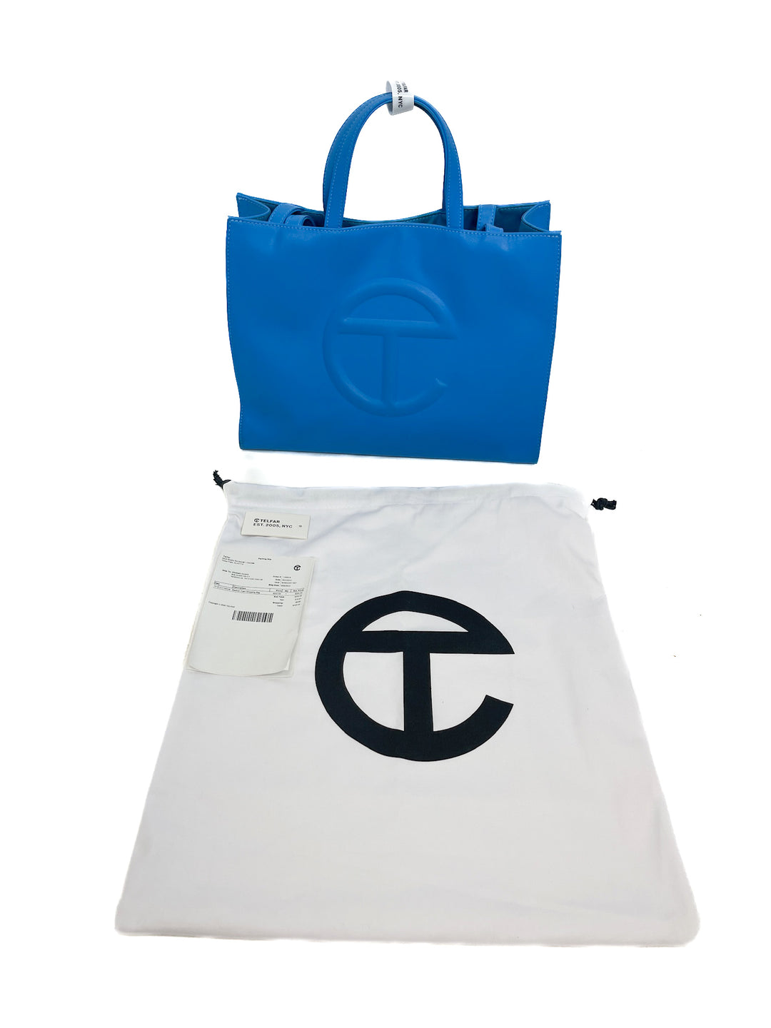 Telfar Medium Shopping Bag in Cyan (retail $202)