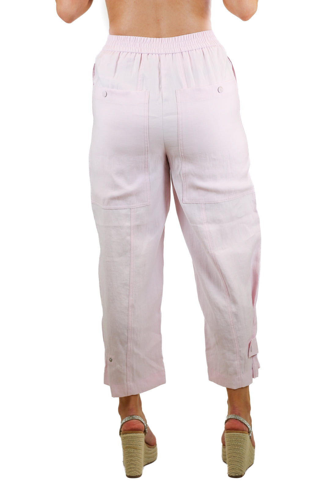 Zara Pale Pink Relaxed Cropped Pants NWT (XS; Retail $50)