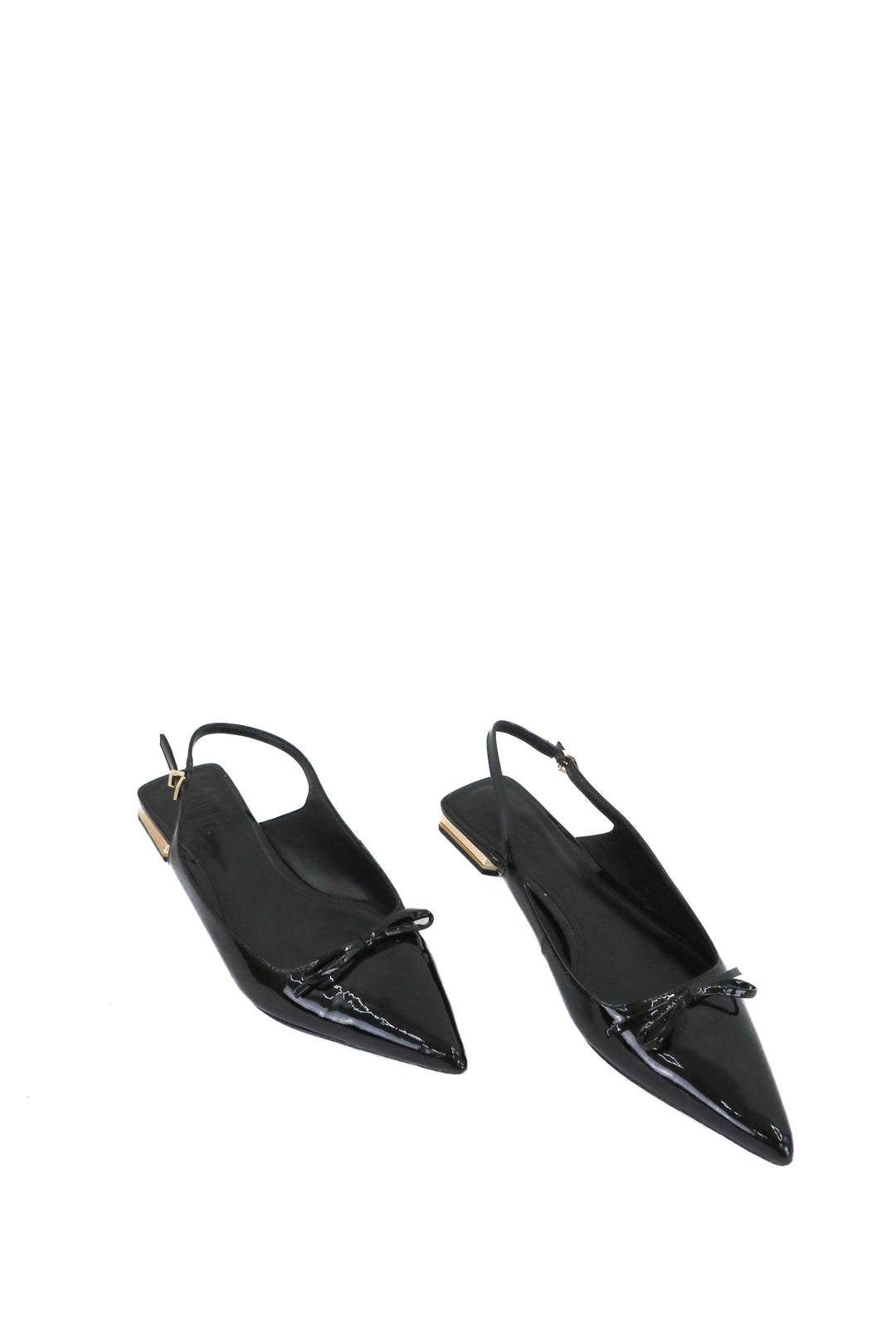 schutz black patent sling back flats (8; retail $178)