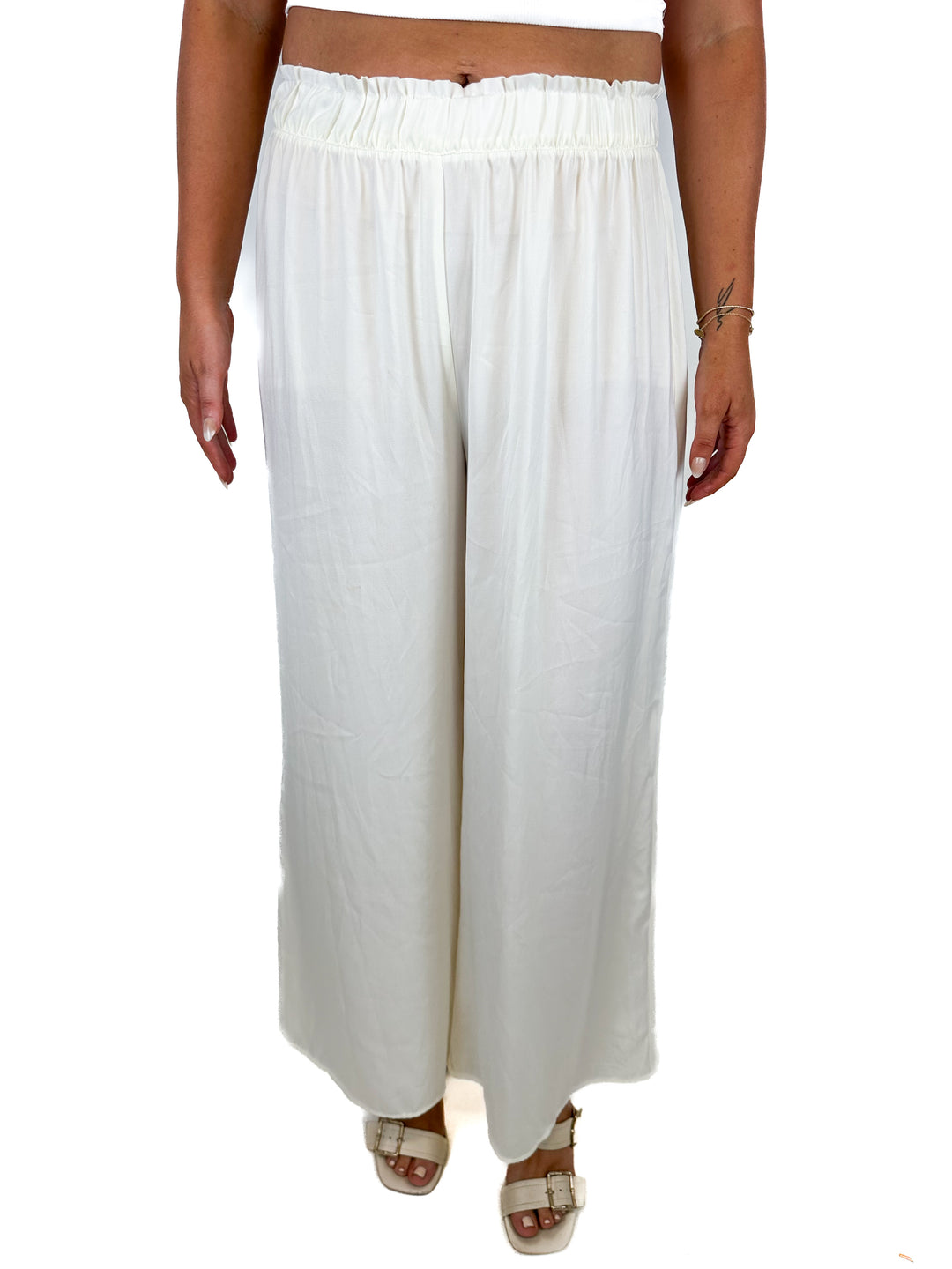 Summersalt Swim Ivory Wide-Leg Pants (M)