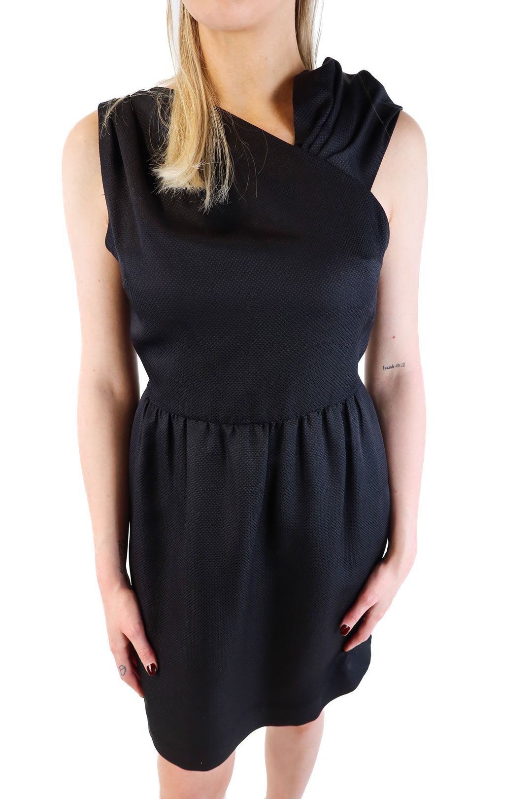 Leona Black Silk Party Dress NWT (6)