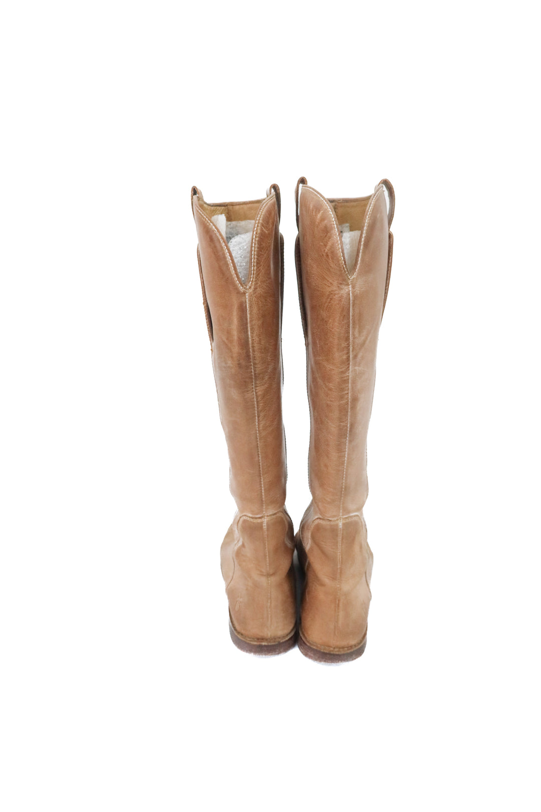 frye tan leather boots (9; retails $498)