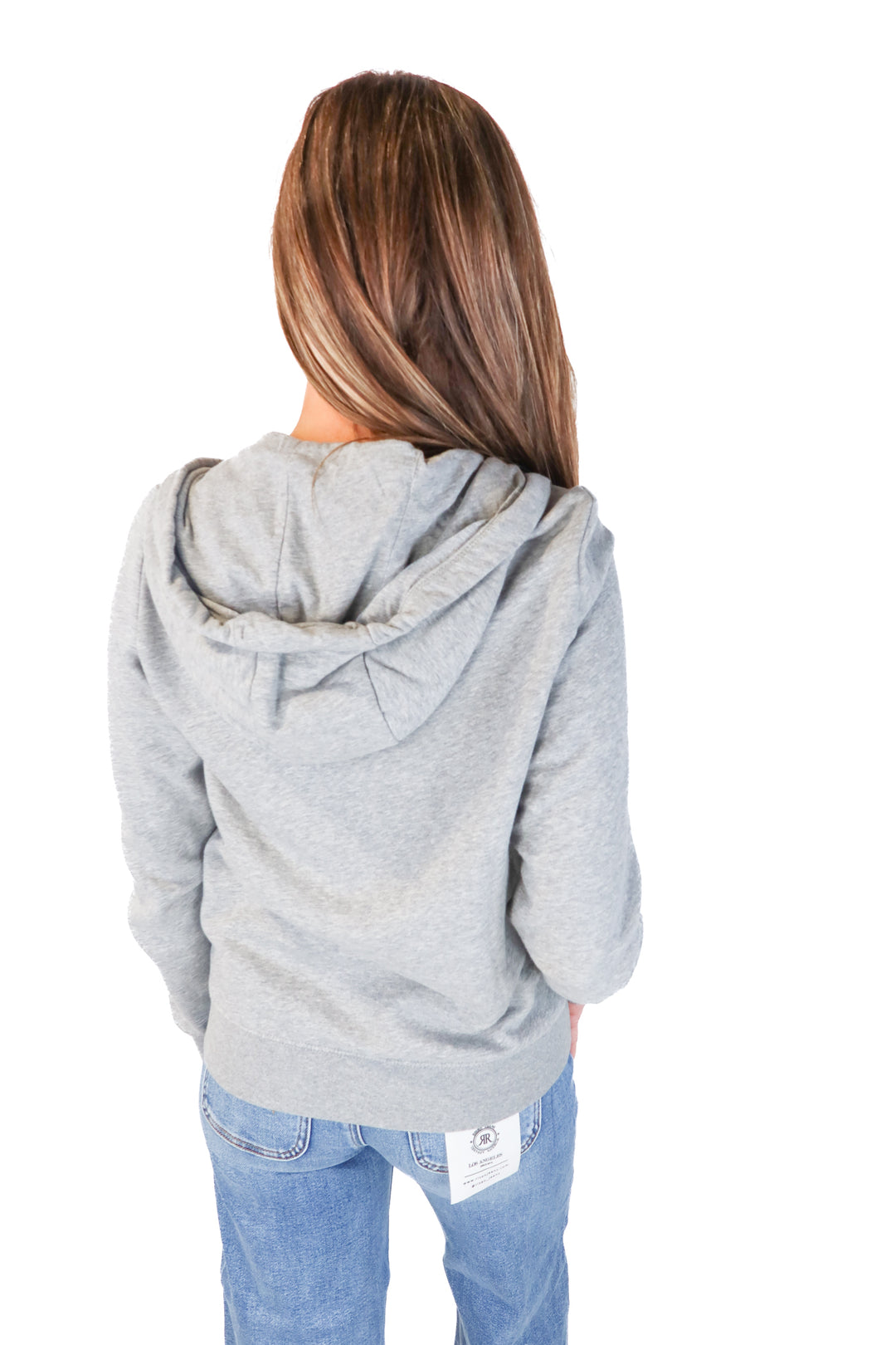 nike grey zip up hoodie (s; retail $90)