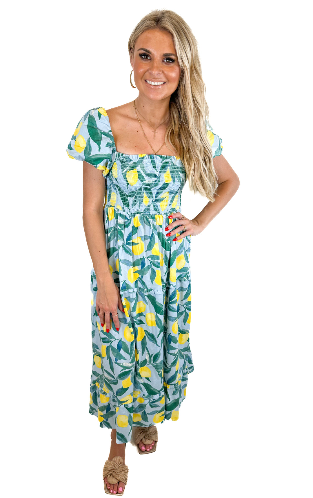 Show Me Your Mumu Lemon Print Dress (XS)