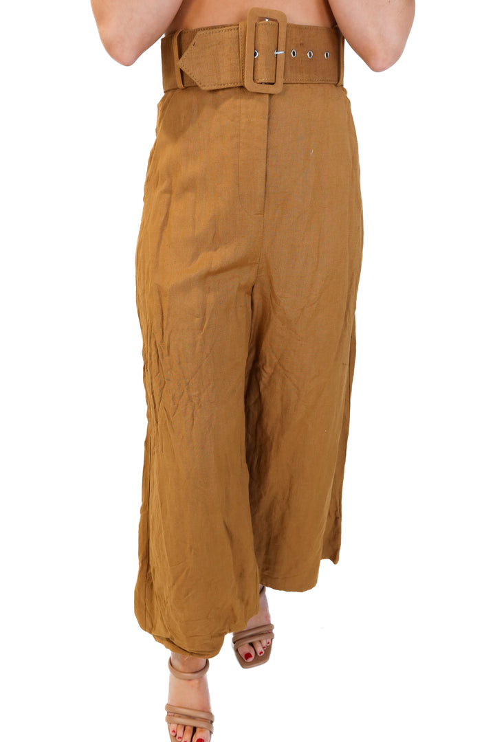 Shona joy brown linen trousers (xs*; retails for $118)