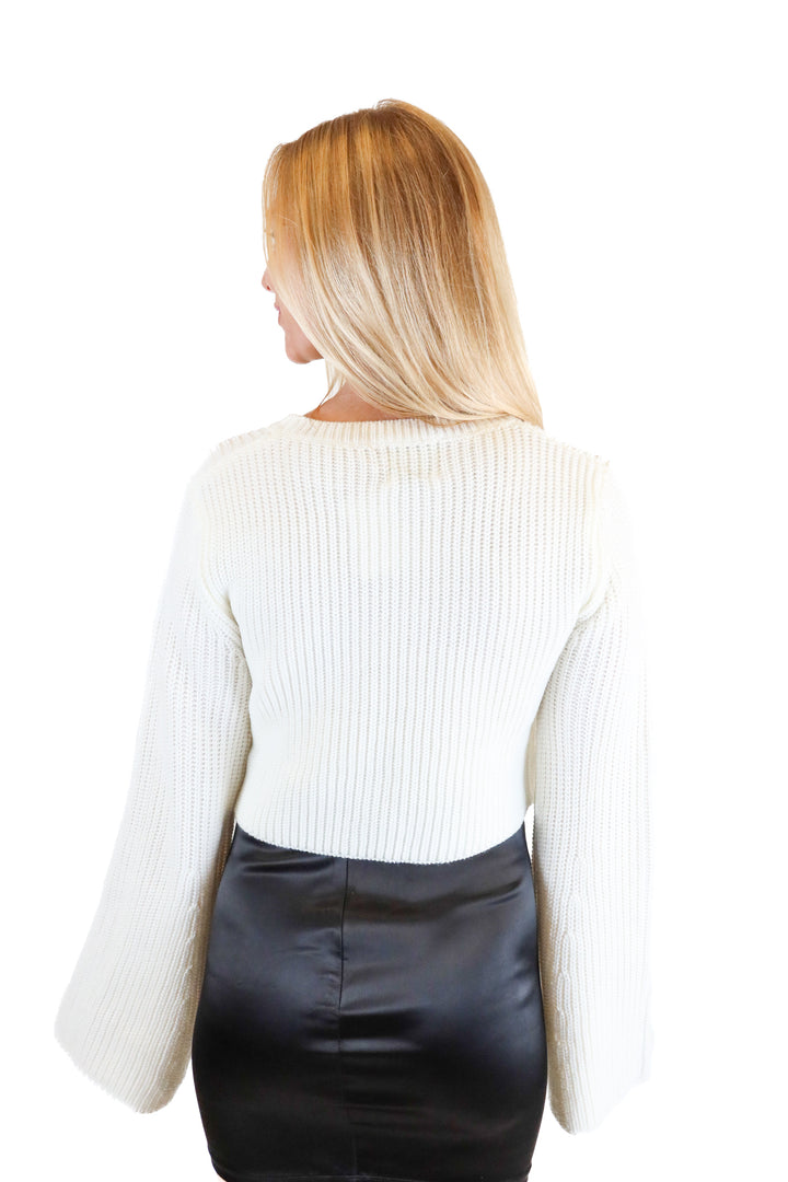 Princess Polly ivory knit sweater (S)