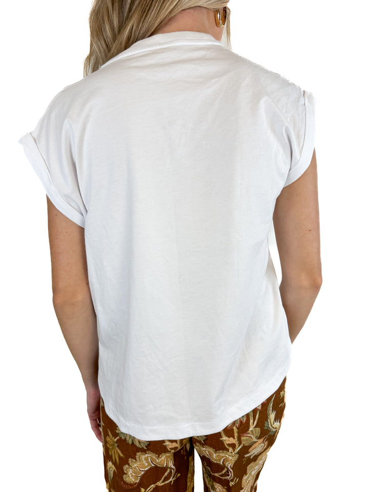 Abercrombie Cap Sleeve T-shirt White NWT (XS; retail $25)