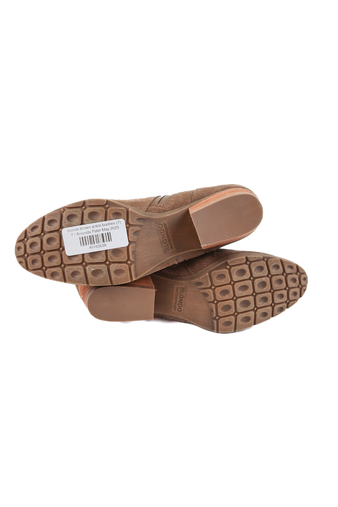 blondo brown ankle booties (7; retail $130)