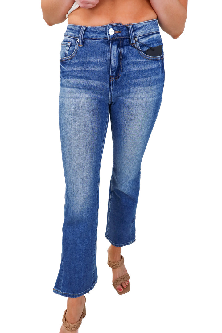 social threads X risen medium wash jeans (24; retail $69)