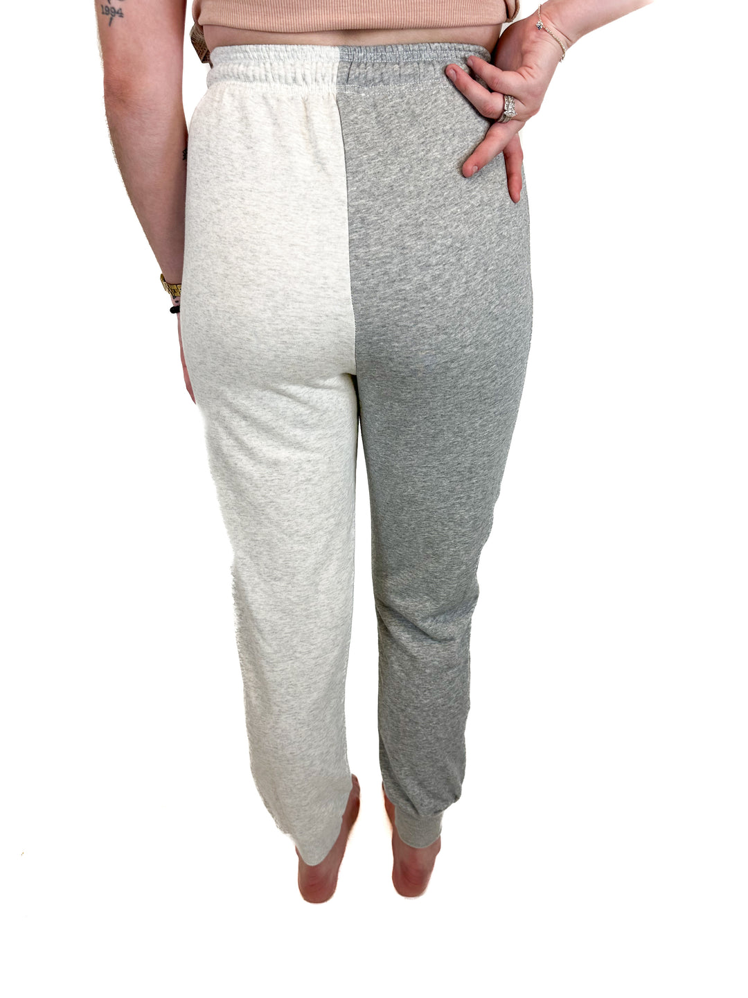Superdown Color Block Grey Sweat Pants (XS)