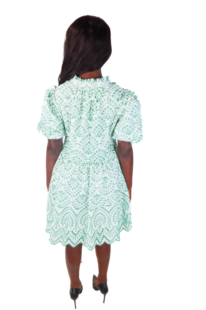 Avara green/white dress NWT (xs; retails for $98)