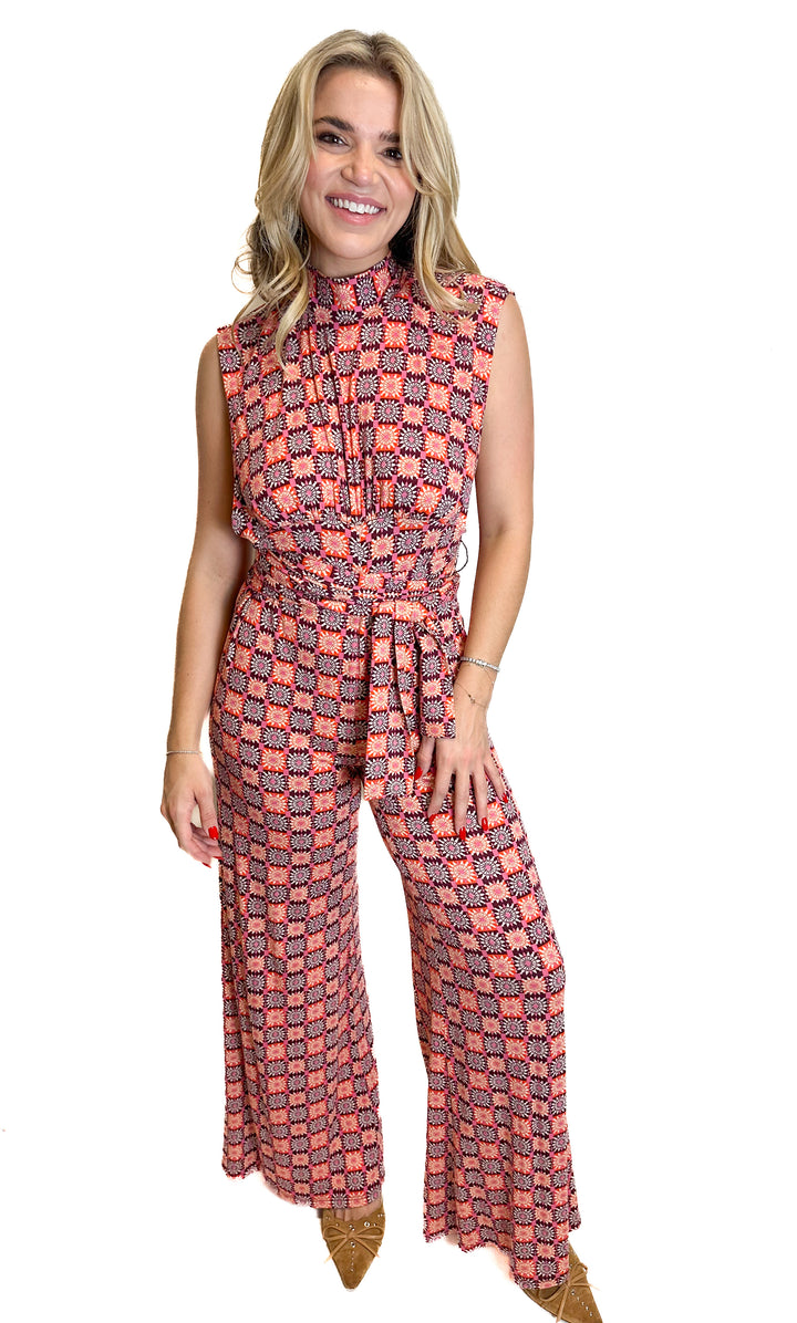 Free People Floral Knit Jumpsuit (XS)