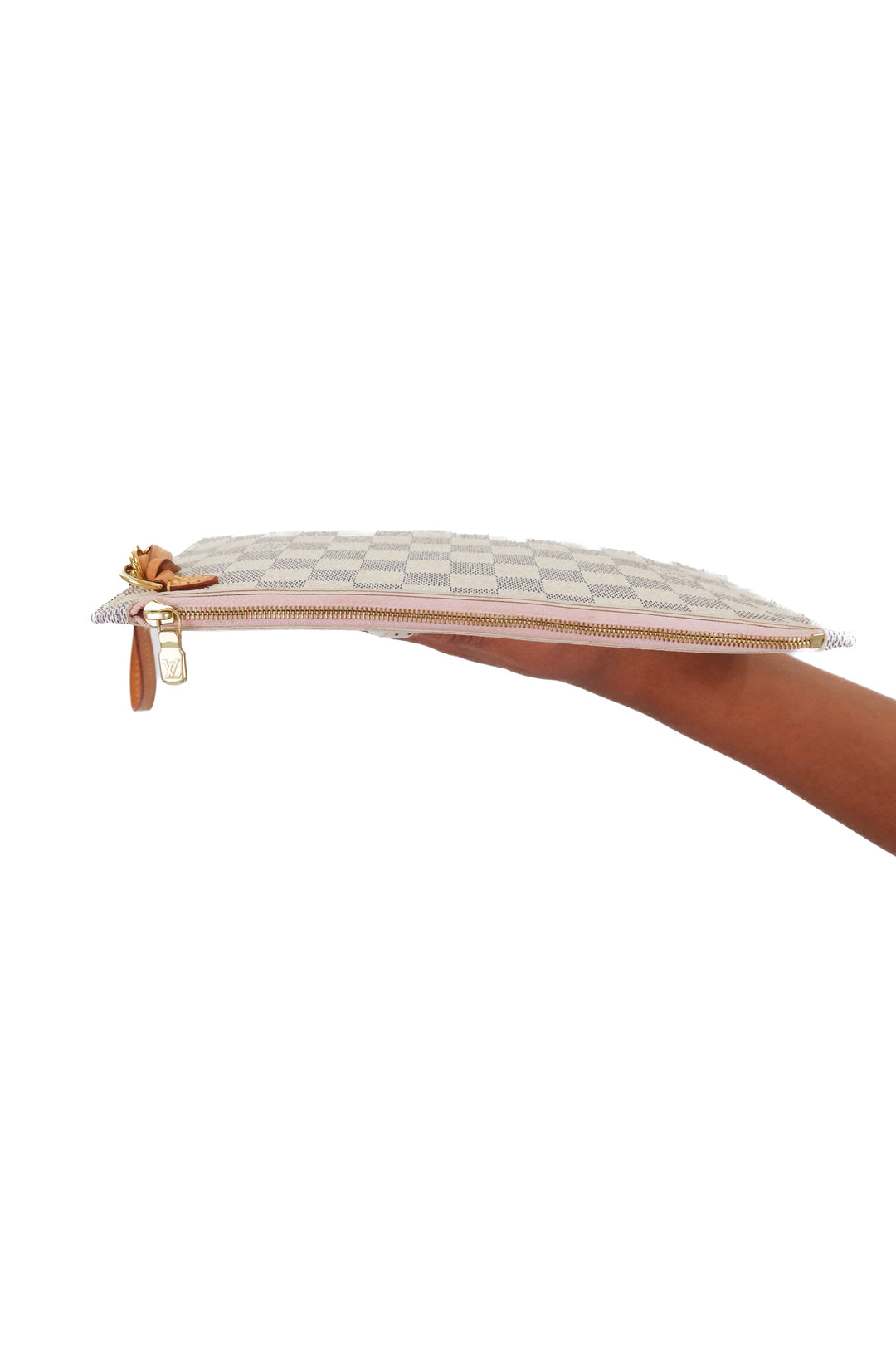 Louis Vuitton Damier Azur Wristlet w/ Pink Interior