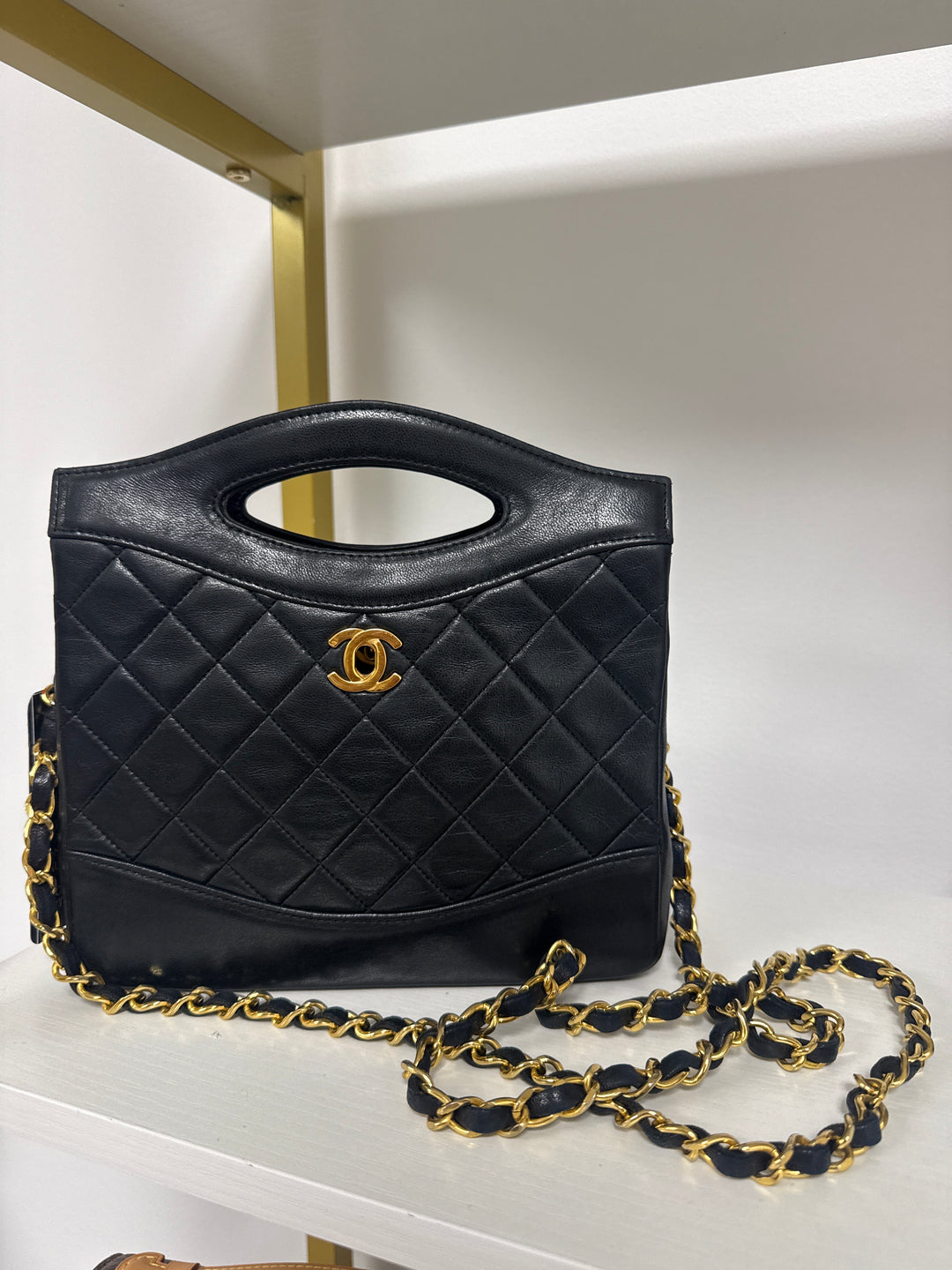 Chanel Black Lambskin Mini Shopper (almost vintage!)
