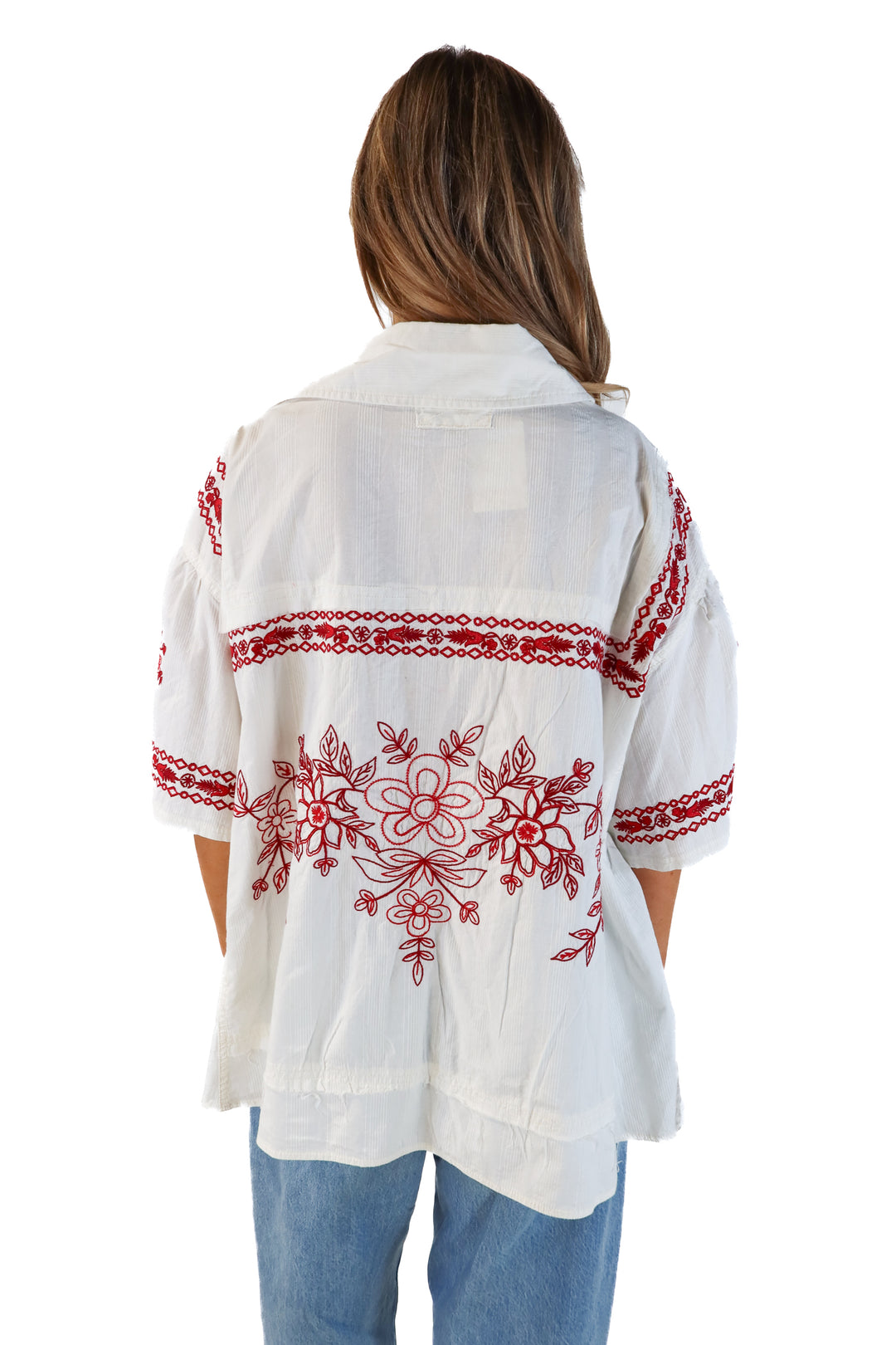 We the Free Floral Embroidered Shirt NWT (M; retail $228)