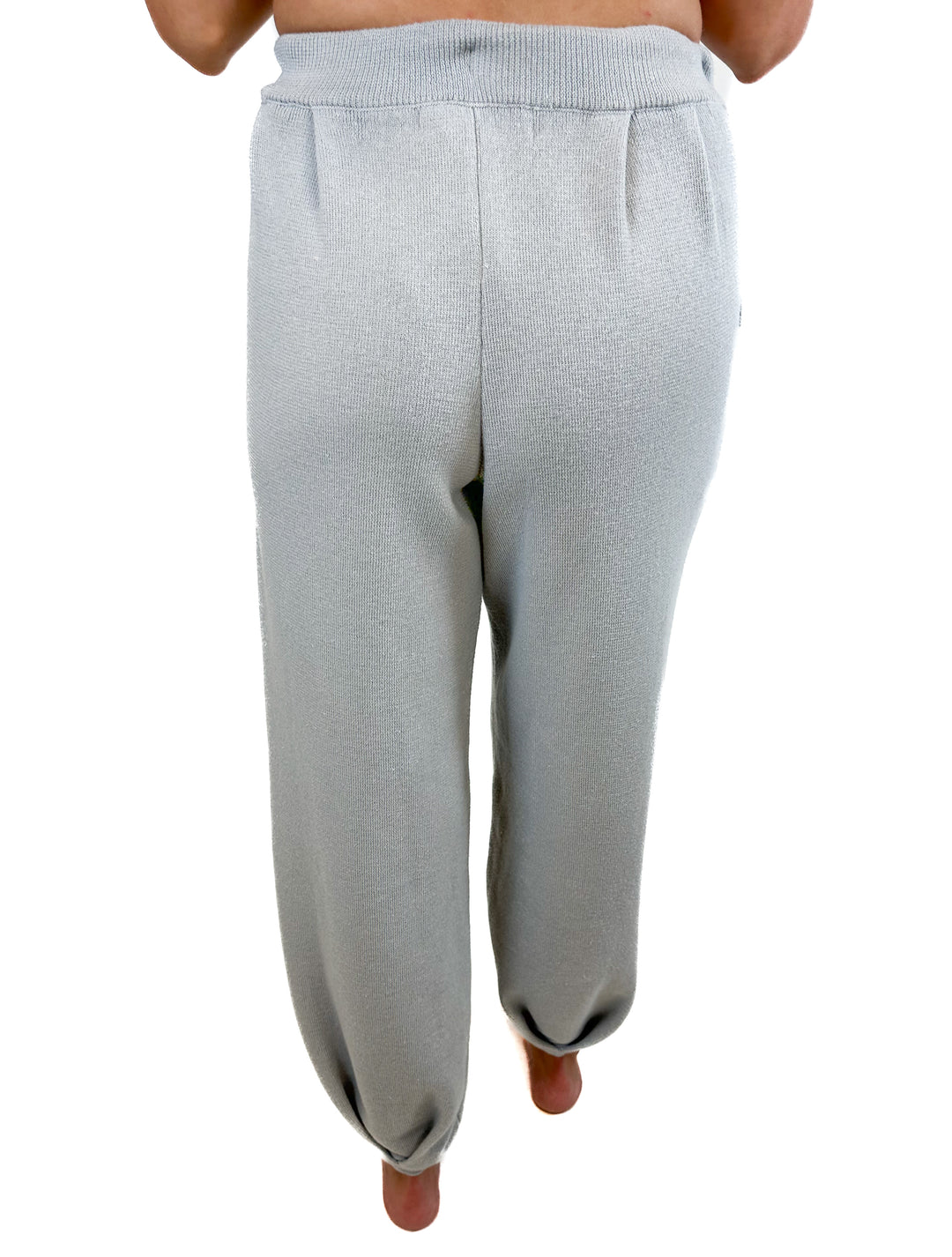 Free People Light Blue Knit Pants (XS)
