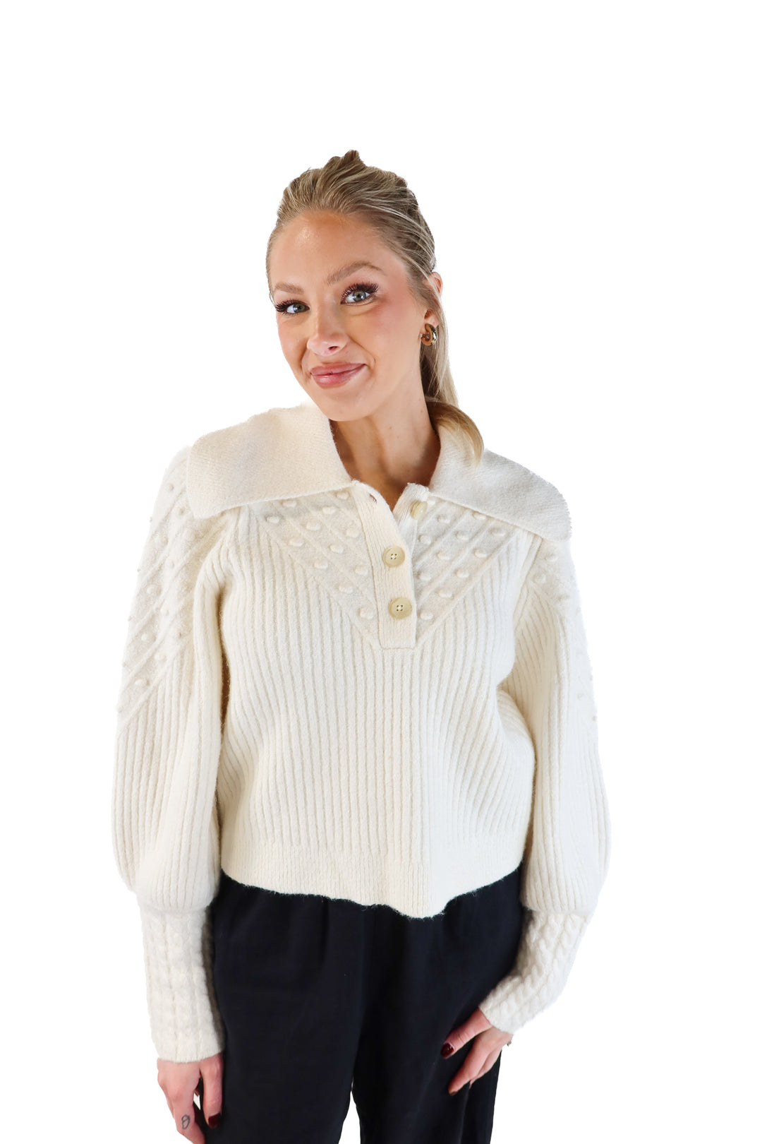 Jonathan Simkhai Cream Sweater (M; retail $545)