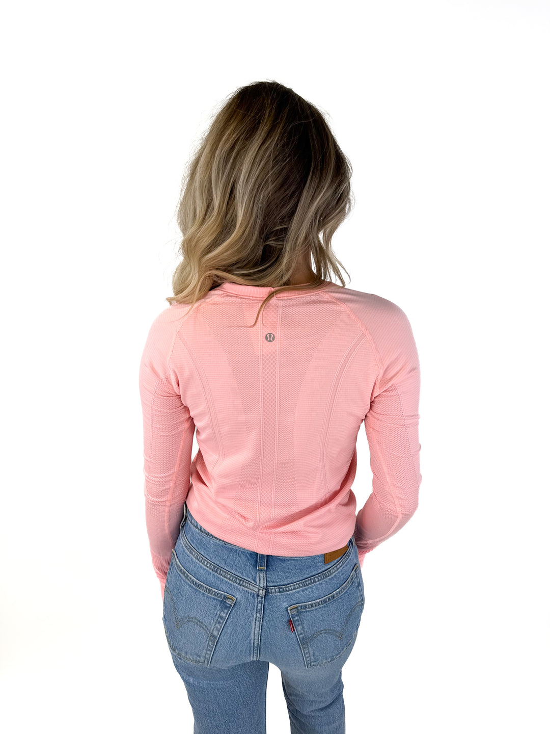SOLD: lululemon peach long long sleeve top (6*)