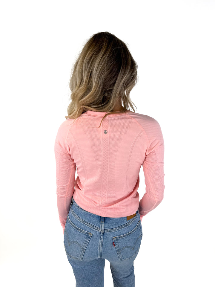 SOLD: lululemon peach long long sleeve top (6*)