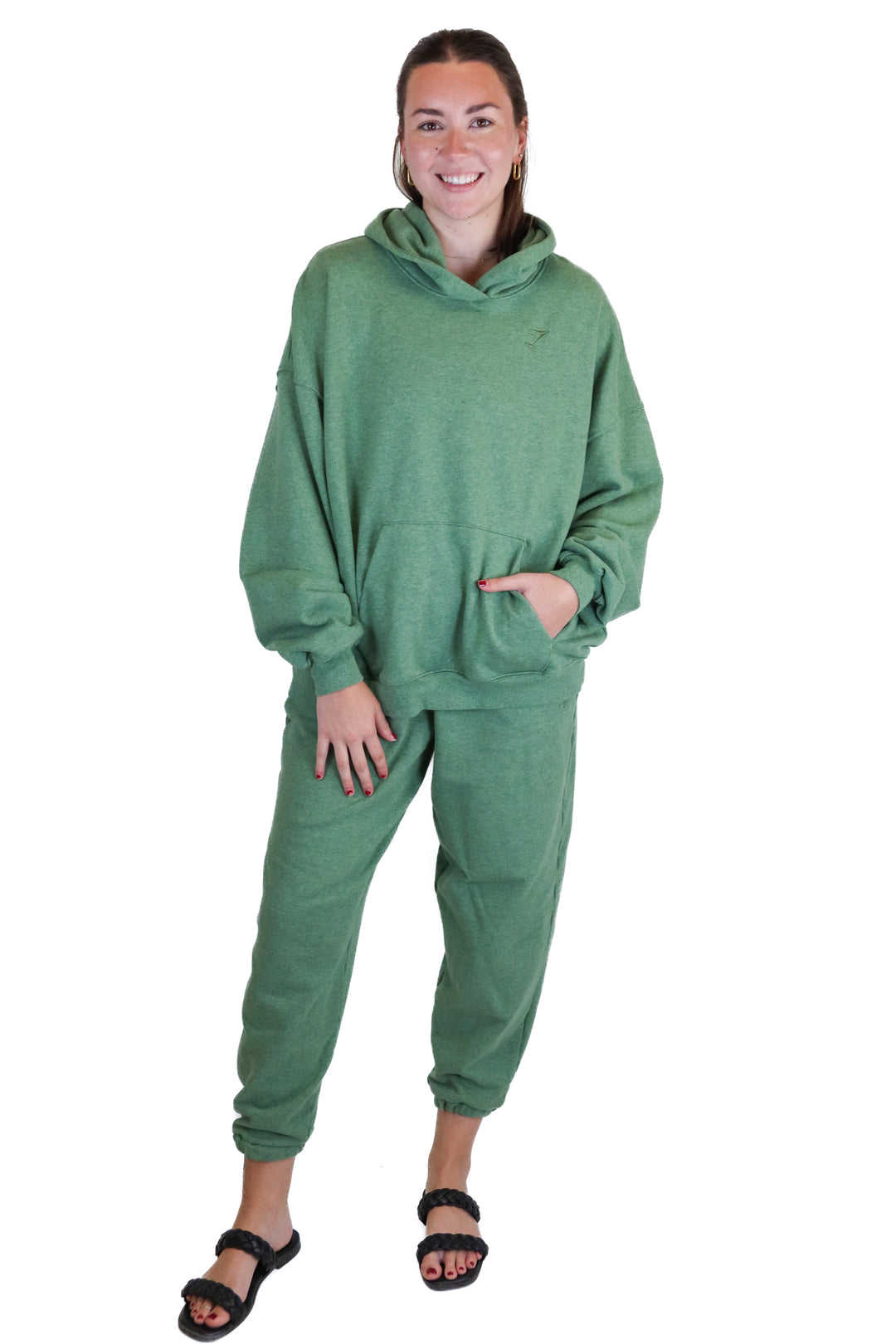 gymshark green sweat set (M/L)