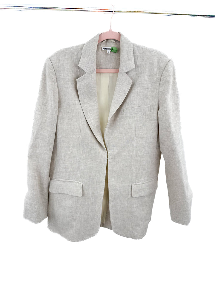 Reformation Linen Boyfriend Blazer (S; retail $278)**