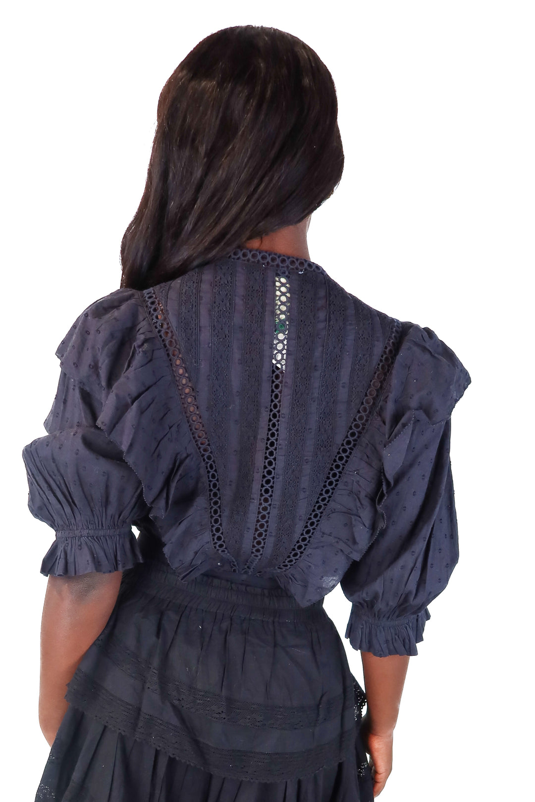 farm rio black deep v bodysuit (xs; retail $180)