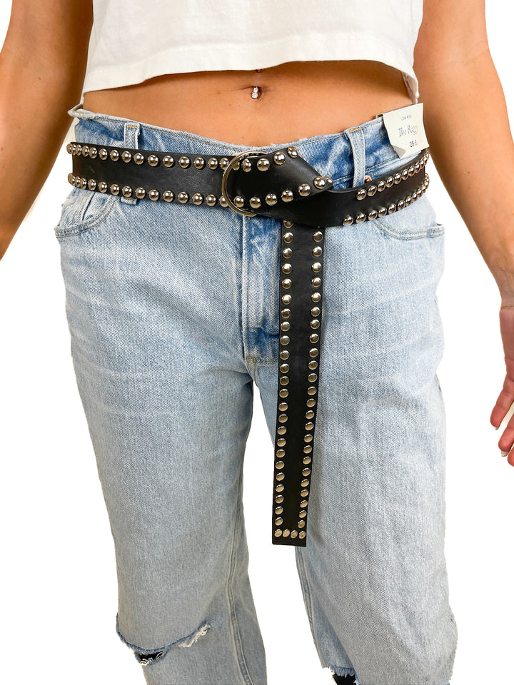 Black Studded Belt
